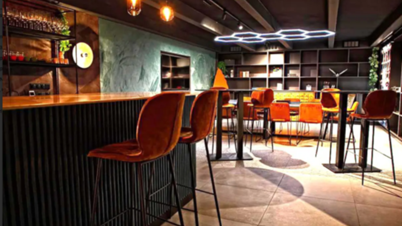 De bar in onze showroom